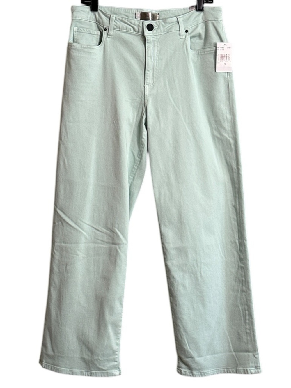 Kut from the Kloth Charlotte High Rise Wide Leg in Icy Mint - Picture 2 of 7
